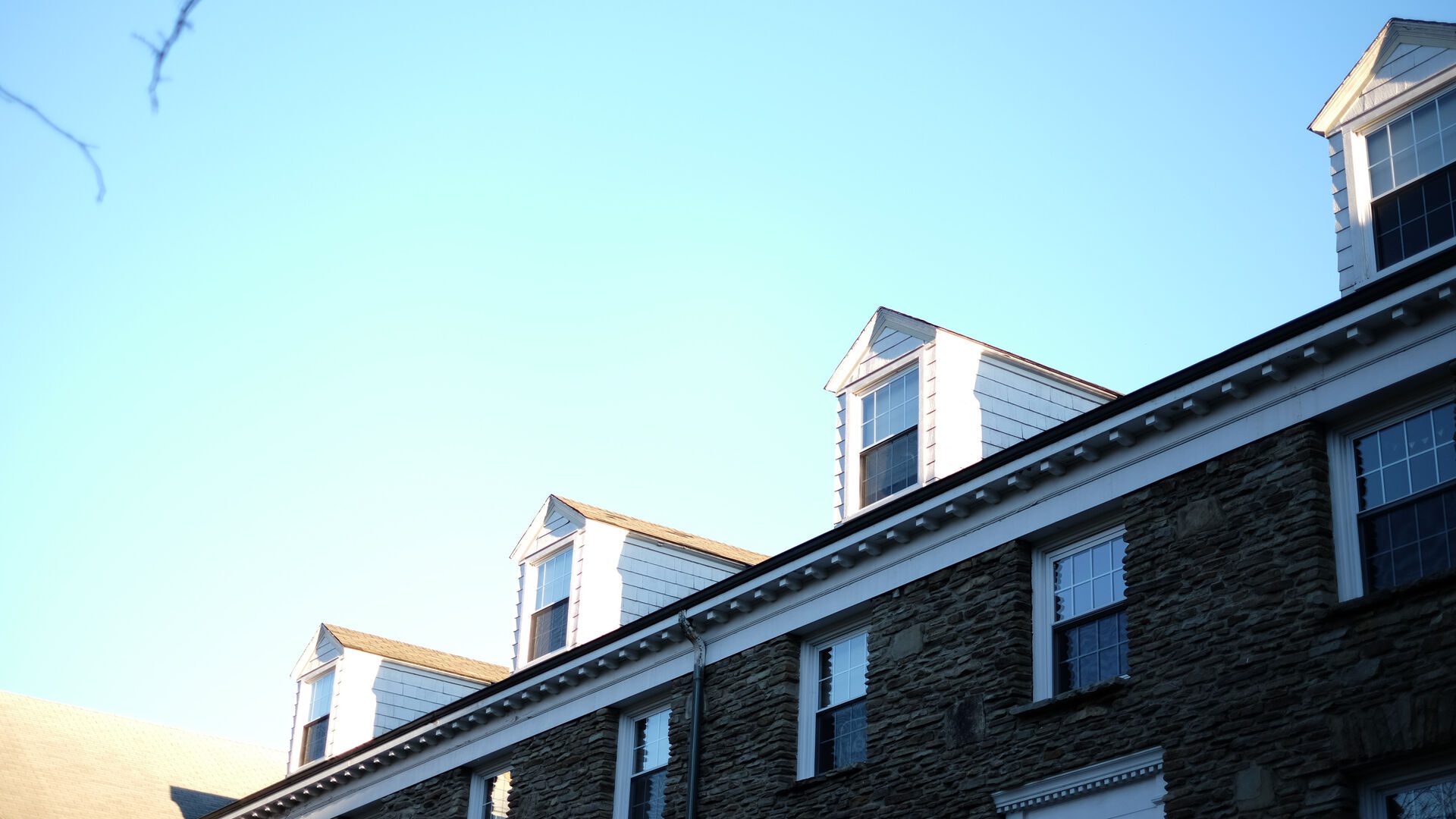 Rooftop of Gillette Hall on a sunny day.