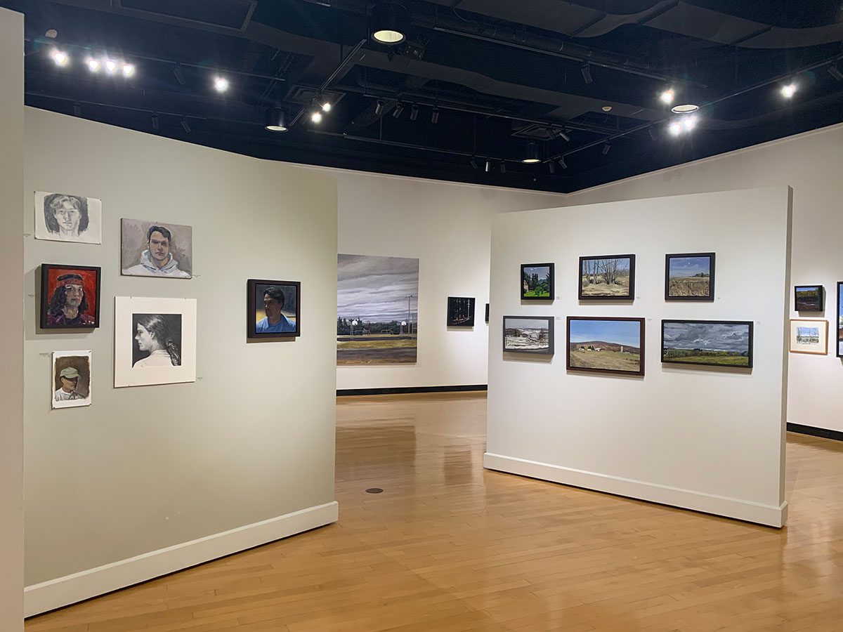 Gallery view of art professor John Rhett's 2023 Exhibition.