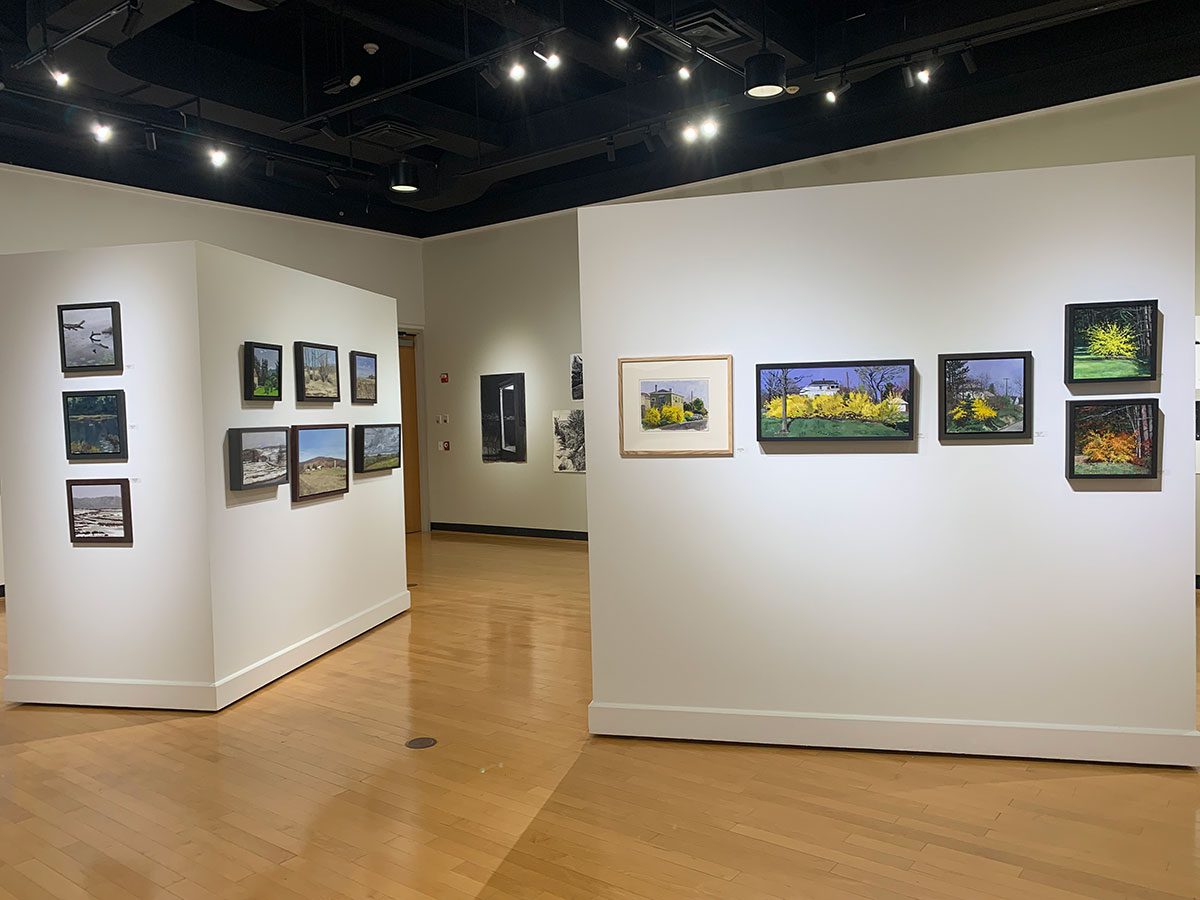 Gallery view of art professor John Rhett's 2023 Exhibition.