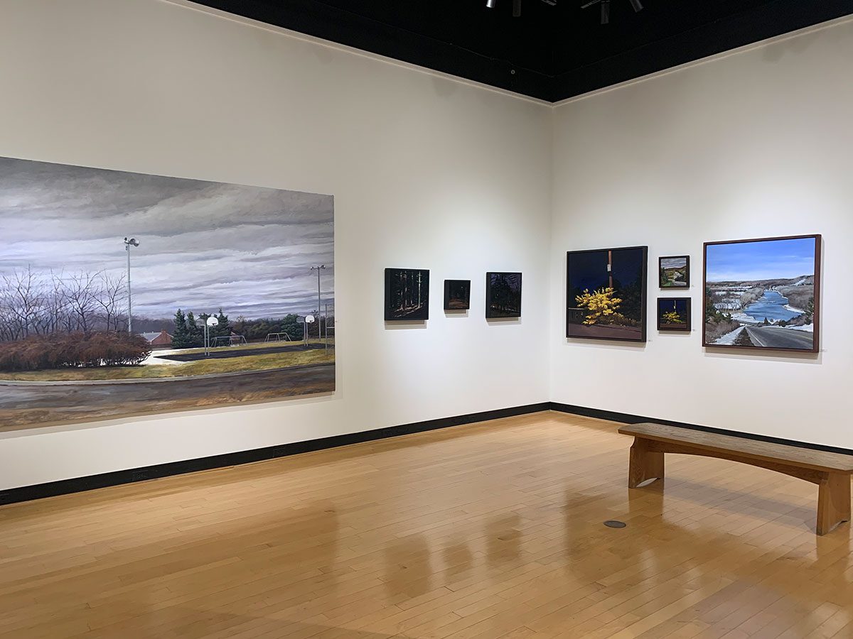 Gallery view of art professor John Rhett's 2023 Exhibition.