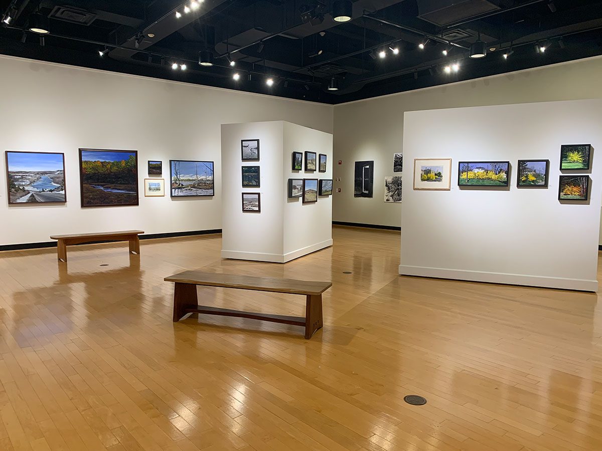 Gallery view of art professor John Rhett's 2023 Exhibition.