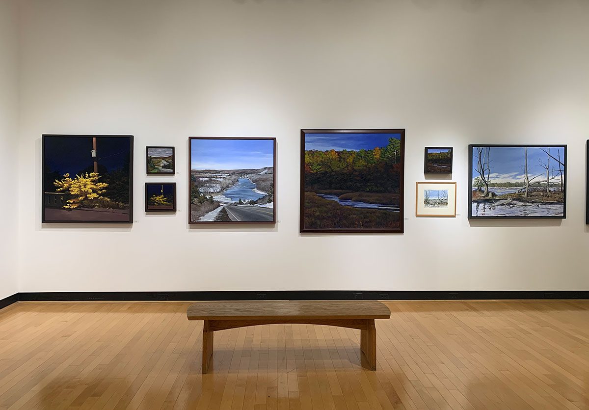 View of several of John Rhett's paintings in the Ortlip Gallery ����ר��.