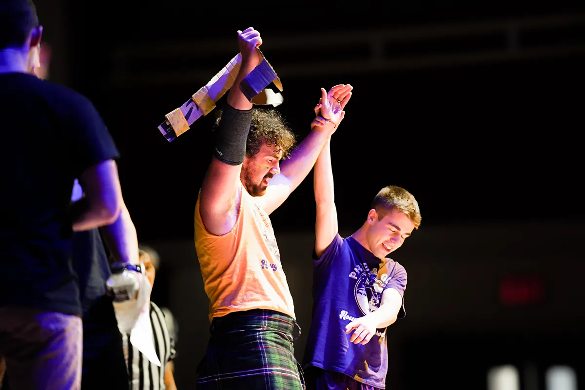 houghton students at spot performance.