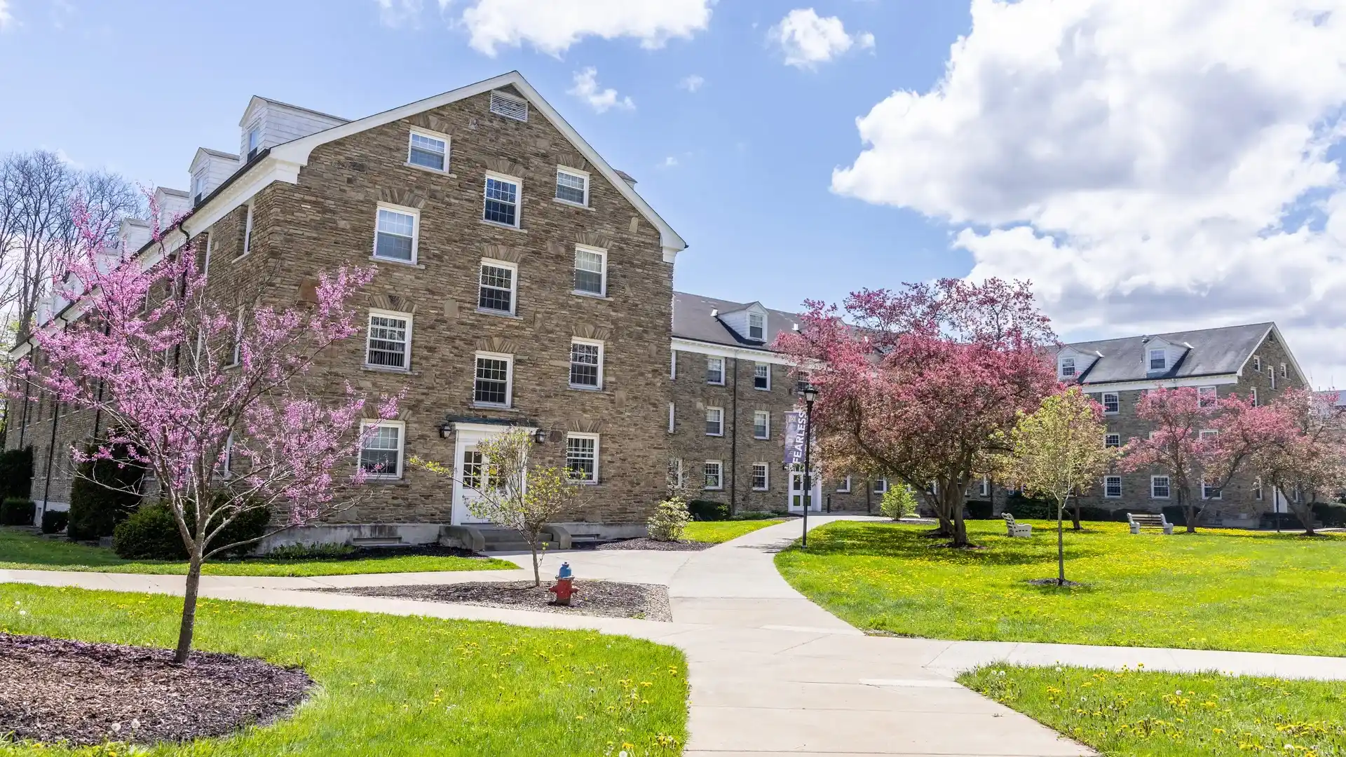 Houghton UniversityGillette Hall spring time photo.
