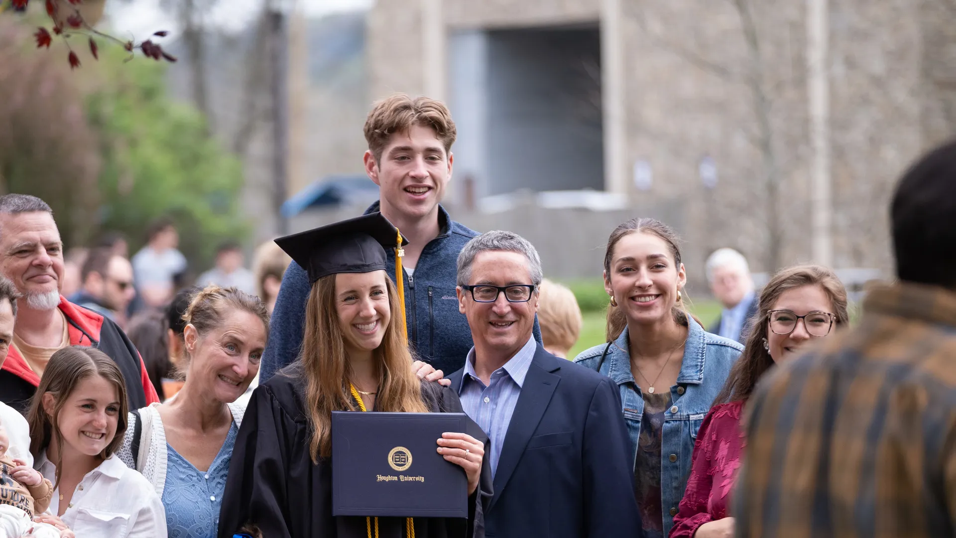 Family photo at commencement