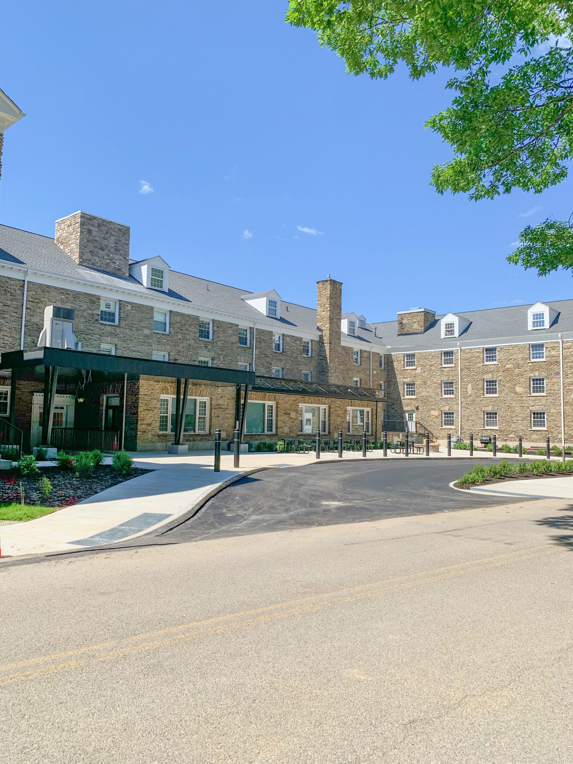 A photo of sastic courtyard