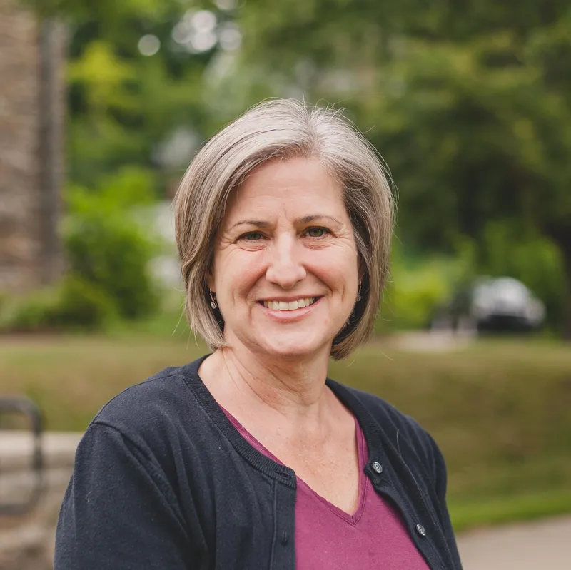 Nancy J Gates standing outside