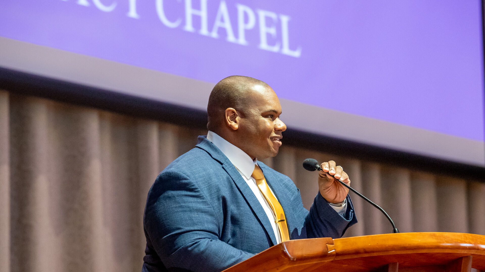 President Lewis at the Alumni Awards at Houghton College