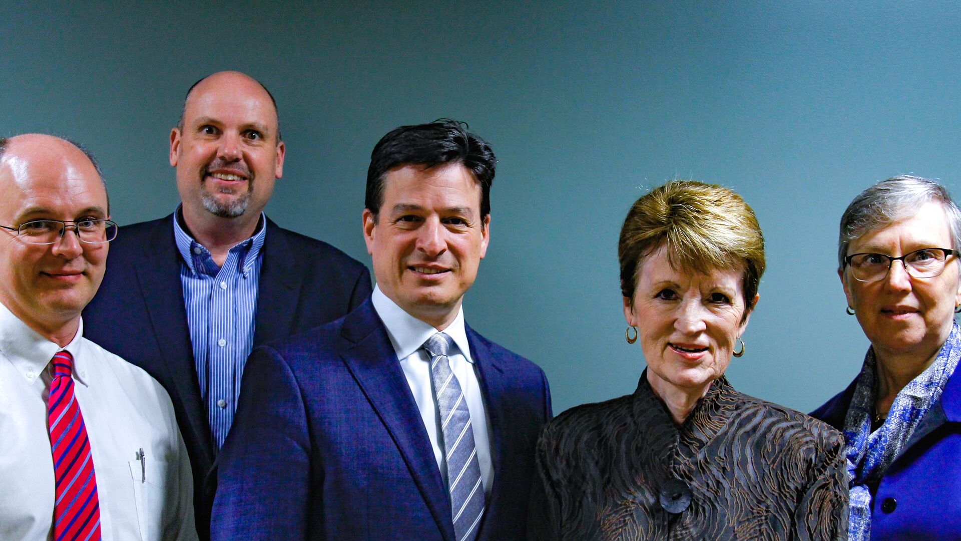 Dr. Paolo Carozza with Shirley Mullen and other faculty