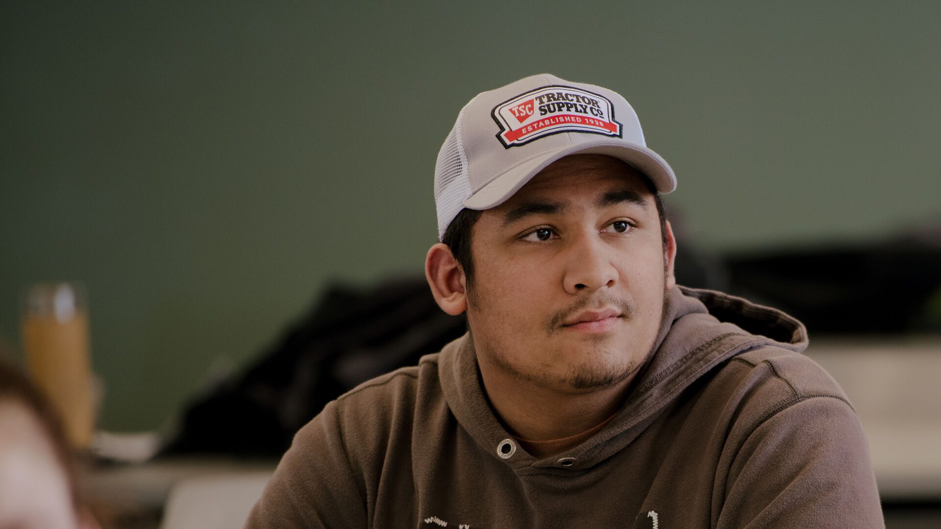 Houghton student sitting in class.