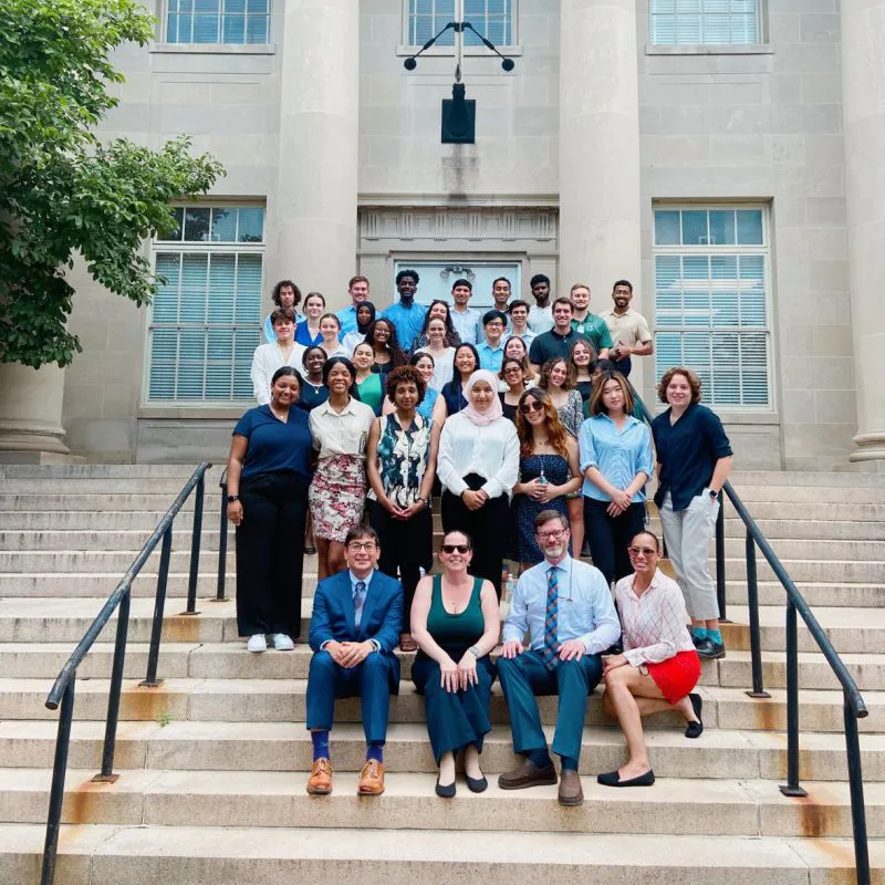 USFSIP interns on Navy Hill in Washington DC.