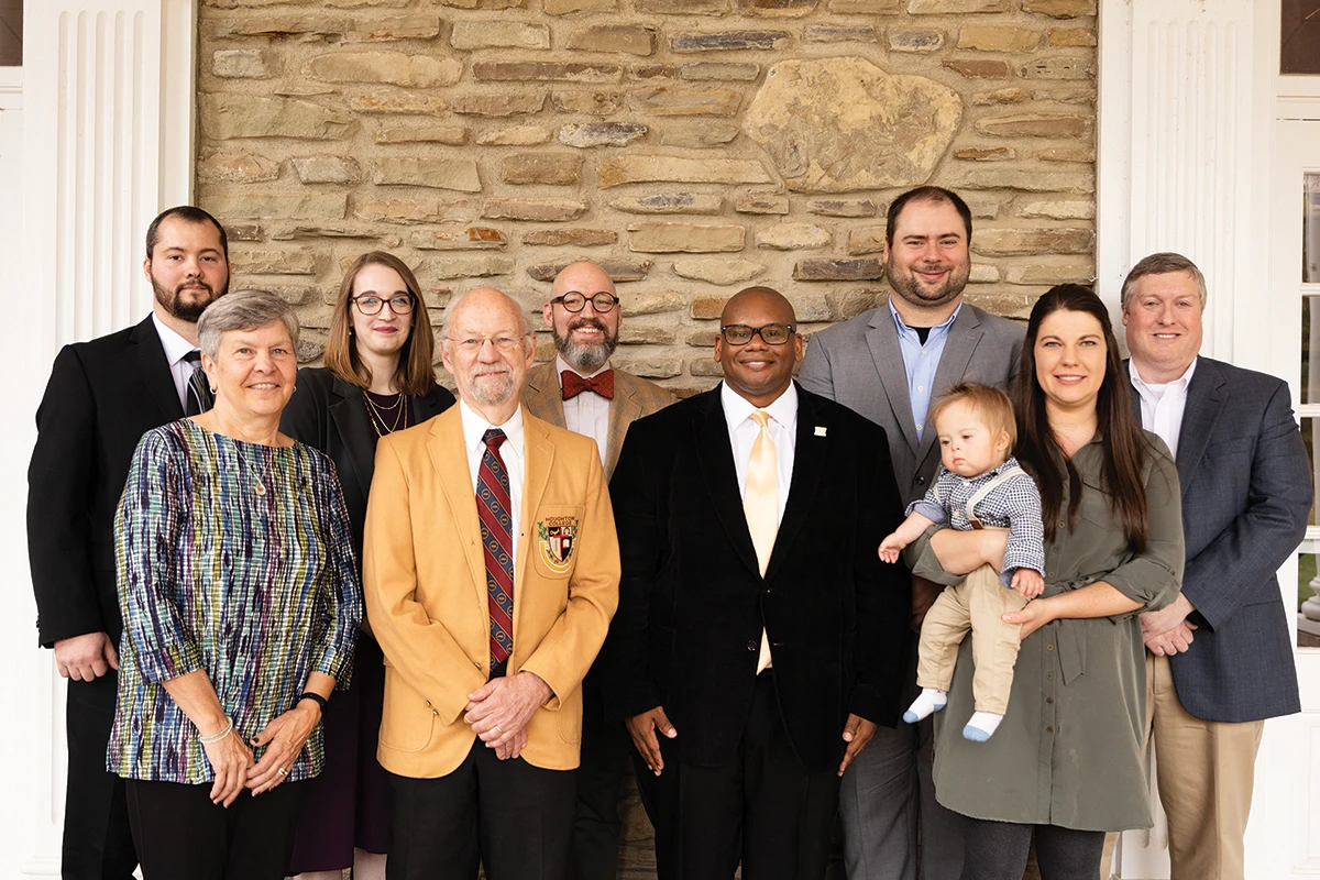 Alumni Award honorees with President Lewis.